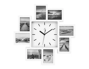 Auriol Bilderrahmen Wanduhr Fotouhr Rahmen Uhr Bilderrahmen Dekoration weiss - Bild 1 von 2