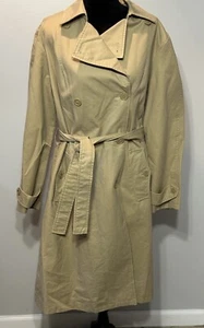 Gap Trench Coat Belted Double Breasted Women XL~Runs Small~Cotton Chino Classic - Picture 1 of 6