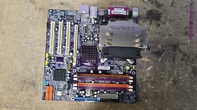 ECS 915GV-M3 DRR2 Socket LGA775 mATX Motherboard w/CPU, Heatsink & Ram - Image 1 of 4