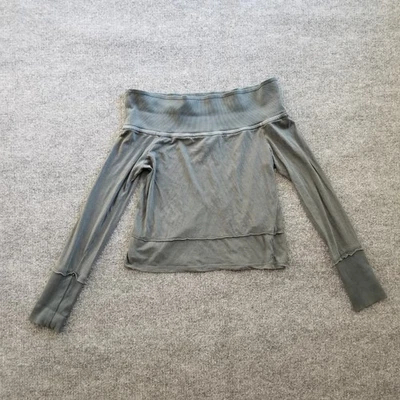 Nuevo Top corto Urban Outfitters BDG para mujer mediano índigo largo slv espalda apertura en V * Foto 1 de 4