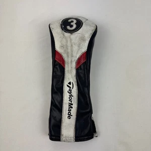 TaylorMade 3 Holz Golf Headcover schwarz/weiß/rot Kunstleder - Bild 1 von 7