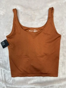 Avec Les Filles Tank Top Women’s L/XL Burnt Orange Stretchy Basic Fall Top NWT - Picture 1 of 8