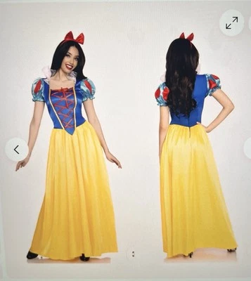 Leg Avenue Classic Snow White Womens Halloween Costume Dress and Headband Medium - Image 1 of 4