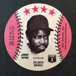 1976 Isaly's/Sweet William Discs Jimmy Wynn Atlanta Braves - Bild 1 von 2