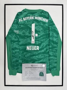 Bayern München Trikot Manuel Neuer signiert im Rahmen COA Adidas 140 - Bild 1 von 5