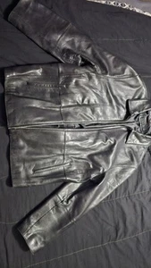 Perry Ellis Portfolio Leather Jacket Size XL - Picture 1 of 6