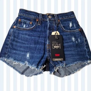 Levi's 501 Original Premium Denim High Rise Jean Shorts - Size 24 W - BNWT - Picture 1 of 11