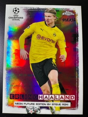 2020-21 Topps Chrome X Steve Aoki UCC Soccer Refractor - Erling Haaland - Image 1 of 2