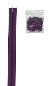 ByAnnie - 4 yards of 16mm #4.5 zipper chain and 16 Extra-Large Coordinated Pulls - Picture 1 of 12