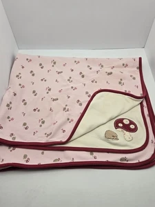 Vintage *Stains Gymboree 2006 OUTDOOR WHIMSY Hedgehog Mushroom Blanket READ - Picture 1 of 7