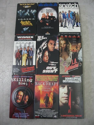 90s CRIME VHS LOT - JACKIE BROWN, OUT OF SIGHT, GET SHORTY, KILLING ZOE, SNATCH - Image 1 of 3