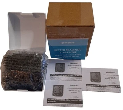 Monitor automático de presión arterial de muñeca Homedics con tecnología Smart Measure Foto 1 de 2