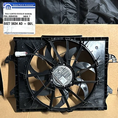 NEW OEM 2019-2025 Ram / Jeep Mopar Radiator Cooling Fan Module Mopar 68275634AD - Image 1 of 4
