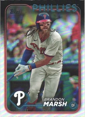 2024 Topps #71 Brandon Marsh Rainbow Foil - Image 1 of 2