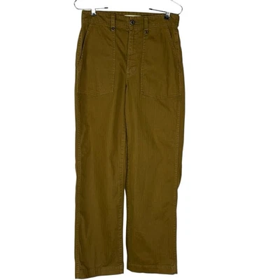 Nuevo sin etiquetas Pantalón Madewell The Perfect Vintage Pierna Ancha Fairy Grunge Verde Oliva 25 Foto 1 de 4