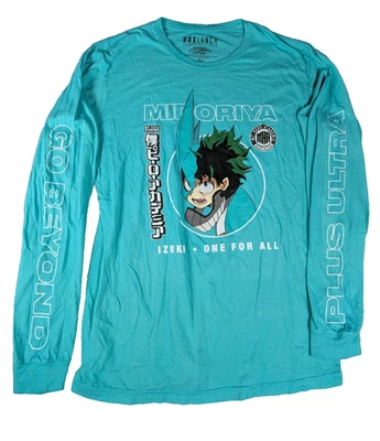 My Hero Academia | BoxLunch | Teal Midoriya | Masculino | Camisa Manga Longa | Mancha L - Imagem 1 de 4