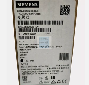 6SE6440-2UC13-7AA1 1PCS NEW SIEMENS MICROMASTER 440 6SE6440-2UC13-7AA1 - Picture 1 of 1