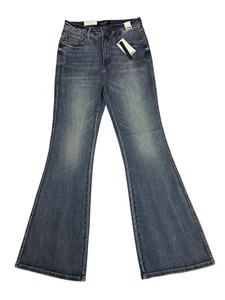Jeans Judy Azul Talla 13/31 Pierna Acampanada Medio Lavado Azul Denim Elástico Favorecedor - Imagen 1 de 12