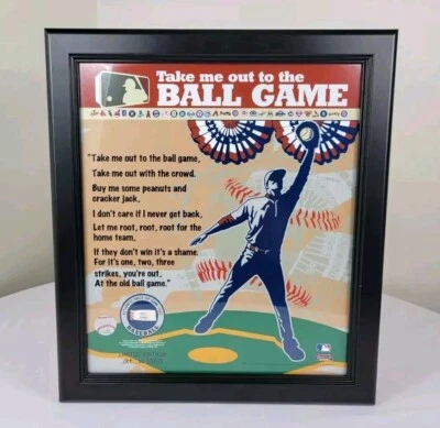 Luis Gonzalez 2000 Hit Game Baseball Swatch Diamondbacks Take Me Out Ballgame  - Image 1 of 4