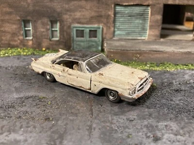 1960 Chrysler 300 F Rusty Weathered Custom 1/64 Diecast Barn Find Rusted Car M2 - Image 1 of 4