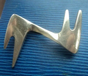 Georg Jensen Danois 361 Argent Moderniste Broche - London Import Poinçon 1967 - Foto 1 di 6