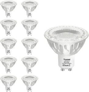 Bombillas LED GU10 5W, 2700K focos blancos cálidos, paquete no regulable de 10 - Imagen 1 de 7
