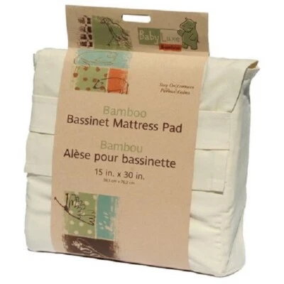  Bamboo Quilted Bassinet Mattress Pad Babyluxe 100% with Safety “Stay On” Corne - Image 1 of 2
