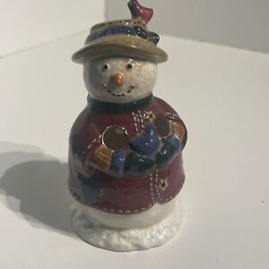 Snowman Red Toothbrush Holder Winter Christmas Bathroom Décor Hat and Bird