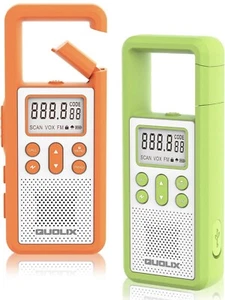 Akumulator Walkie Talkie do dalekiego zasięgu 2-pak, z FM / NOAA (pomarańczowy i zielony) - Zdjęcie 1 z 8
