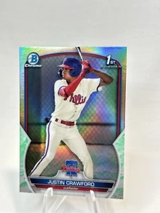 2023 Bowman Chrom Justin Crawford 1. Bowman Lunar Glow Refraktor #BCP-3 - Bild 1 von 2