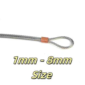 1mm - 8mm Size Stainless Steel Wire Rope Copper Ferrule Crimp - Picture 1 of 9