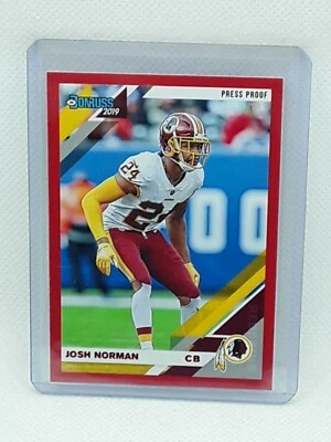 Josh Norman 2019 Donruss Football RED PRESS PROOF #152 Washington Football Team - Image 1 of 2