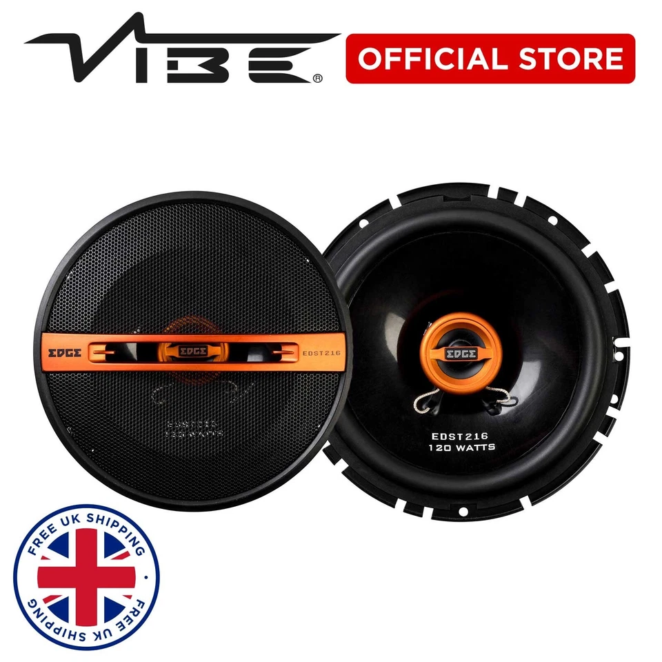 EDGE 6.5" COAXIAL SPEAKERS SOLD AS PAIRS 60W RMS 120W PEAK CAR DOOR SPEAKER - Image 1 of 4