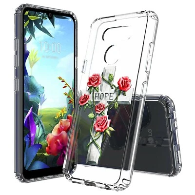 Roses Cross Slim Shockproof Hybrid Hard Cover Soft Bumper Case for LG Models - Image 1 of 4