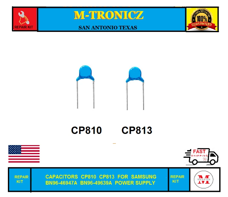CAPACITORS  CP810  CP813  FOR  SAMSUNG   BN96-46947A  BN96-49639A  POWER SUPPLY - Image 1 of 1