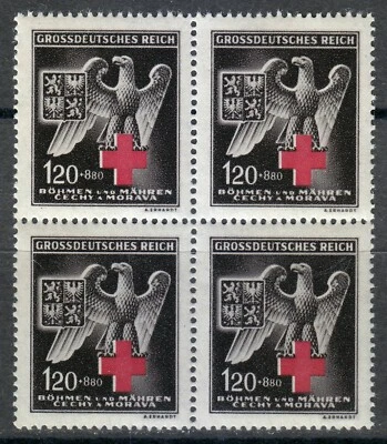 Bohemia & Moravia 1943 MNH Mi 132 Sc B21 Nazi Eagle & German Red Cross ** - Image 1 of 2