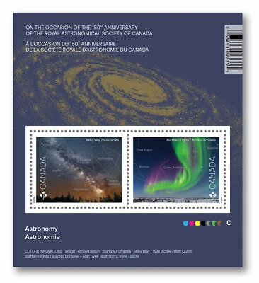 Canada - "SPACE ~ MILKY WAY ~ NORTHERN LIGHTS ~ ASTRONOMY" MNH MS 2018 - Image 1 of 4