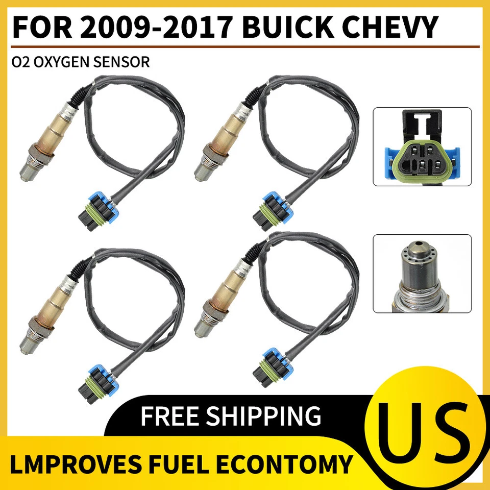 4x Oxygen Sensor For 2009-11 Buick Enclave Chevrolet Traverse GMC Acadia 3.6L V6 - Imagem 1 de 4