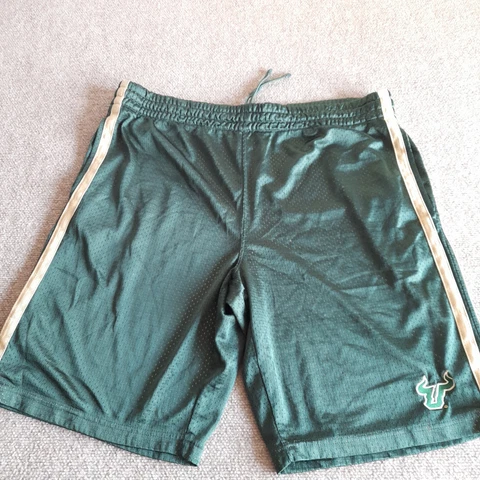 USF Bulls Shorts Adult L Green Perforated South Florida NCAA Basketball Cover