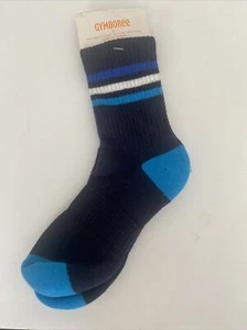 NWT Boys M(13-2) Gymboree GYMGO CREW SOCKS Cotton/Nylon/Spandex BLUE/NAVY - Picture 1 of 1