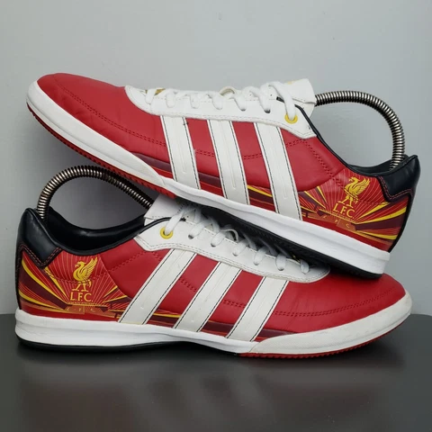 Adidas Liverpool Mens 11.5 Football Soccer Club Red White Shoes ART G40762 Cover