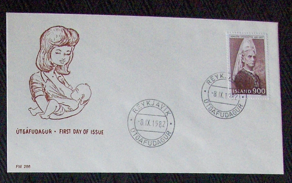 Island FDC  Borbjorg Sveinsdottir, 1982. - Image 1 of 1