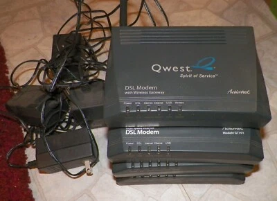Actiontec DSL Modems Lot 3x GT701-WG and 1x GT701  Working Pulls - Image 1 of 2