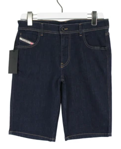 DIESEL De-Ginny Shorts Women's W30 Dark Blue Denim Zip Fly Pocket Stretched - Picture 1 of 7