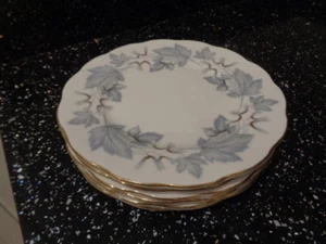 ROYAL ALBERT SILVER MAPLE SIDE PLATES X 6 - Picture 1 of 2