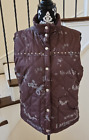 Adik't Womens Brown Quilted Vest Size Xl