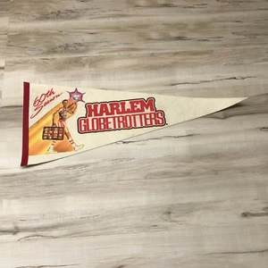 Bandiera pennant souvenir vintage HARLEM GLOBETROTTERS 60° STAGIONE - Foto 1 di 2