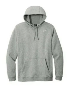 Nike Club Fleece Gray Pullover Hooded Sweatshirt Men's Small 826433-063 - Picture 1 of 5