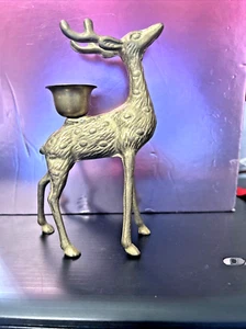 Kerzenständer Bock aus Messingguss - Bild 1 von 4