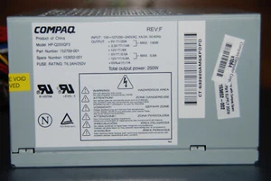 Fuente de alimentación PC Compaq HP-Q250GF3 salida total 250W - probada y funciona - Imagen 1 de 6